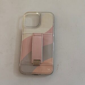 Wallis Pink and Gray iPhone Case with Kickstand